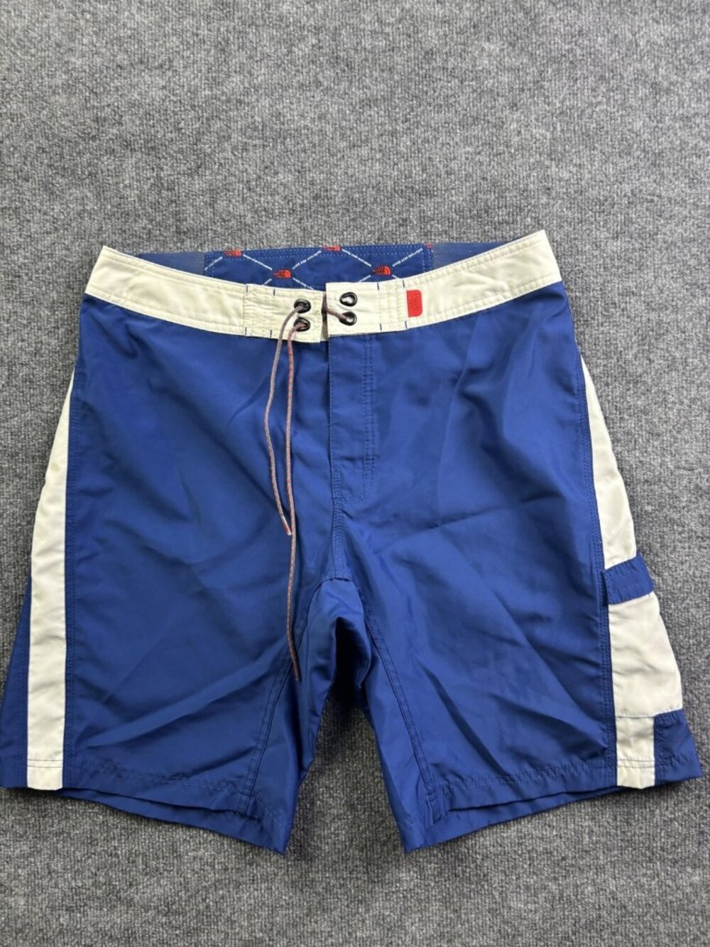 North Face Board Shorts Mens 34 Blue Colorblock Swim Trunks Pockets Drawstring
